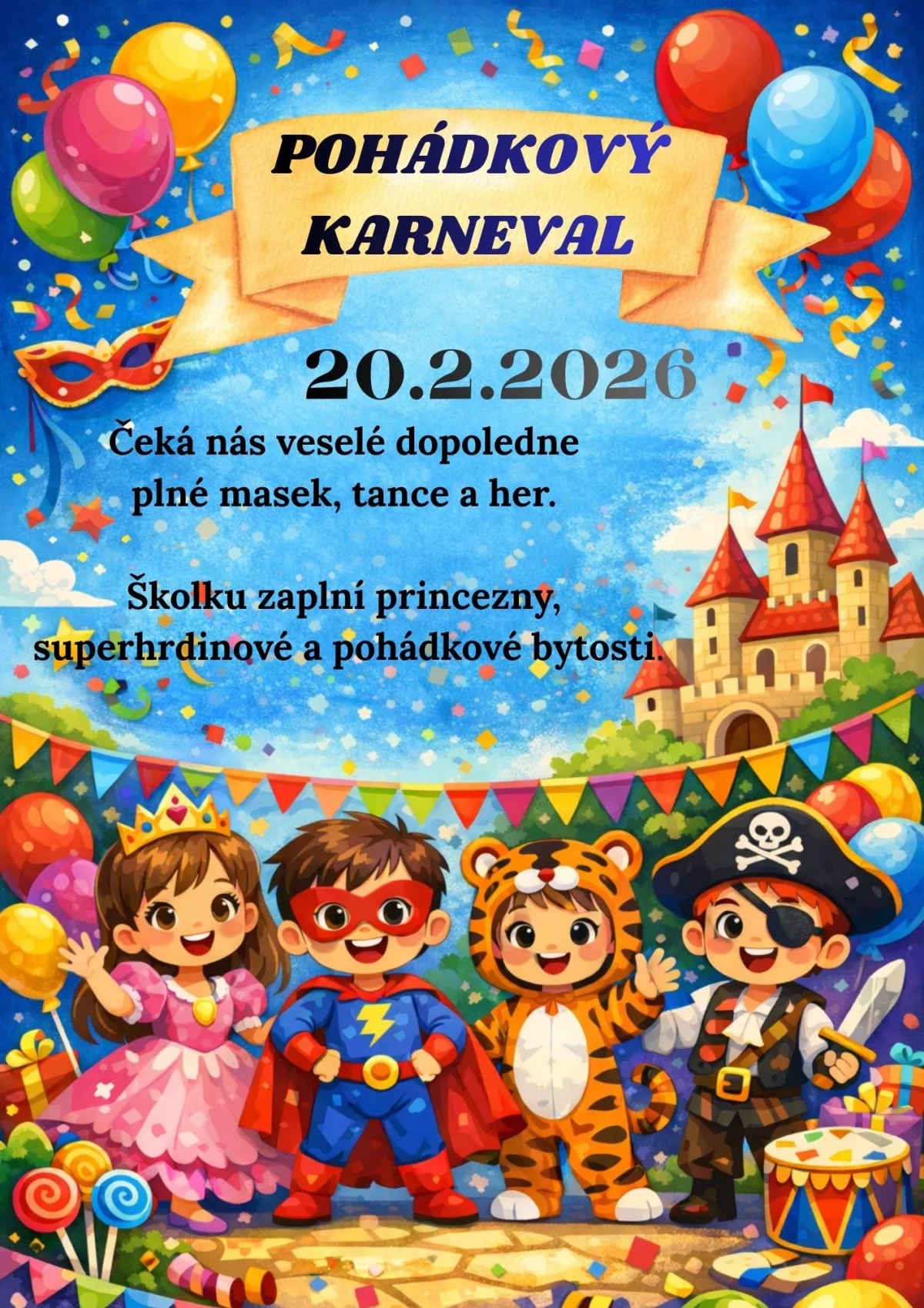 Pohádkový karneval v MŠ